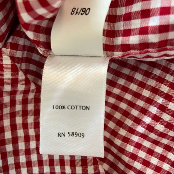 NWOT Class Club Size 2/3 Red and White Checkered Button-Up Shirt - Picture 4 of 5